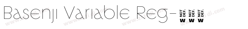 Basenji Variable Reg字体转换